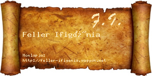 Feller Ifigénia névjegykártya